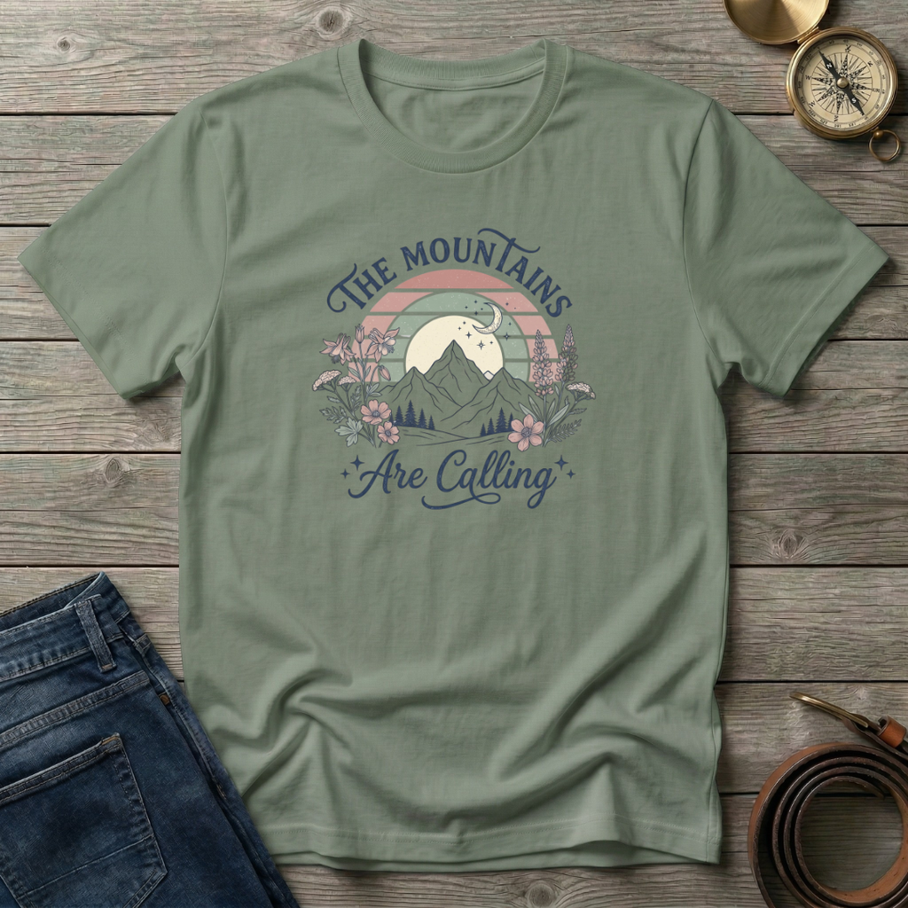 THE MOUNTAINS ARE CALLING T-SHIRT