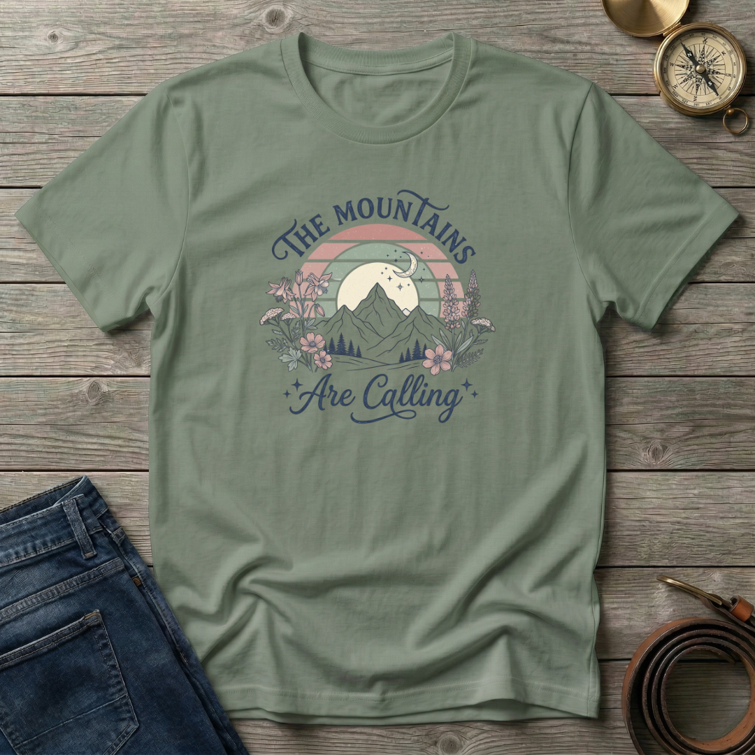 THE MOUNTAINS ARE CALLING T-SHIRT