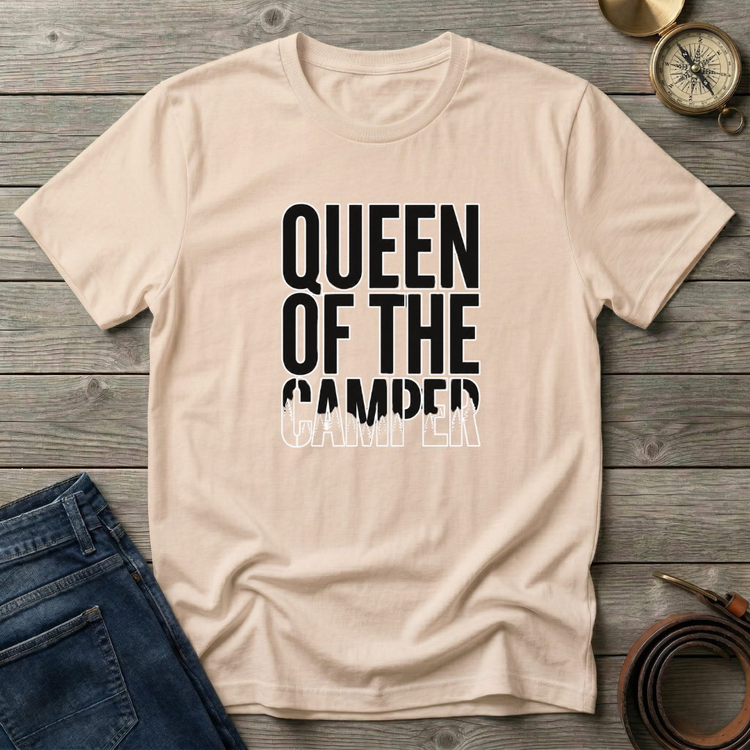 QUEEN OF THE CAMPER  T-SHIRT