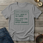 QUEEN OF THE CAMPER T-SHIRT