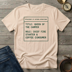 QUEEN OF THE CAMPER T-SHIRT