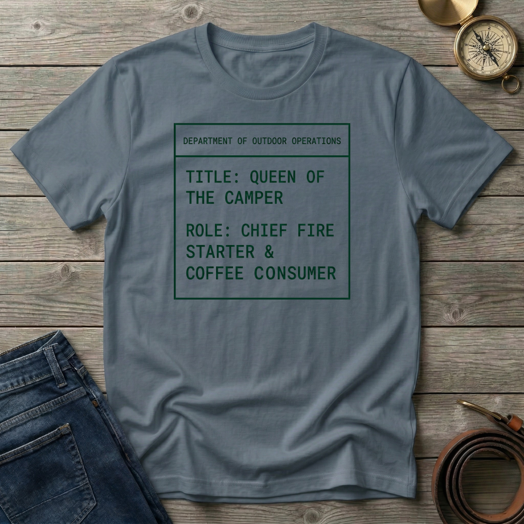 QUEEN OF THE CAMPER T-SHIRT