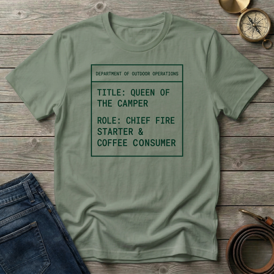 QUEEN OF THE CAMPER T-SHIRT