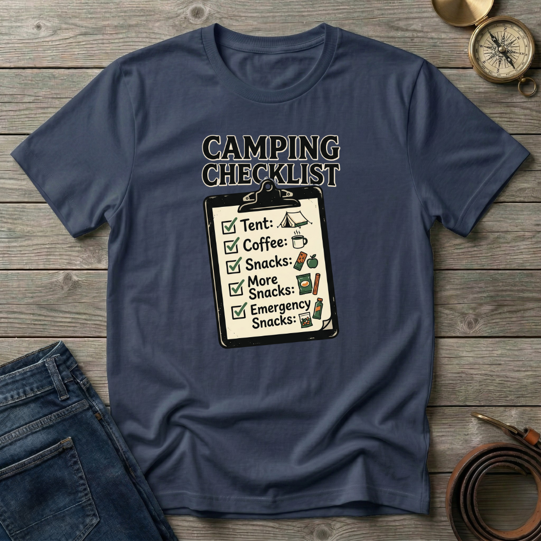 CAMPING CHECKLIST T-SHIRT