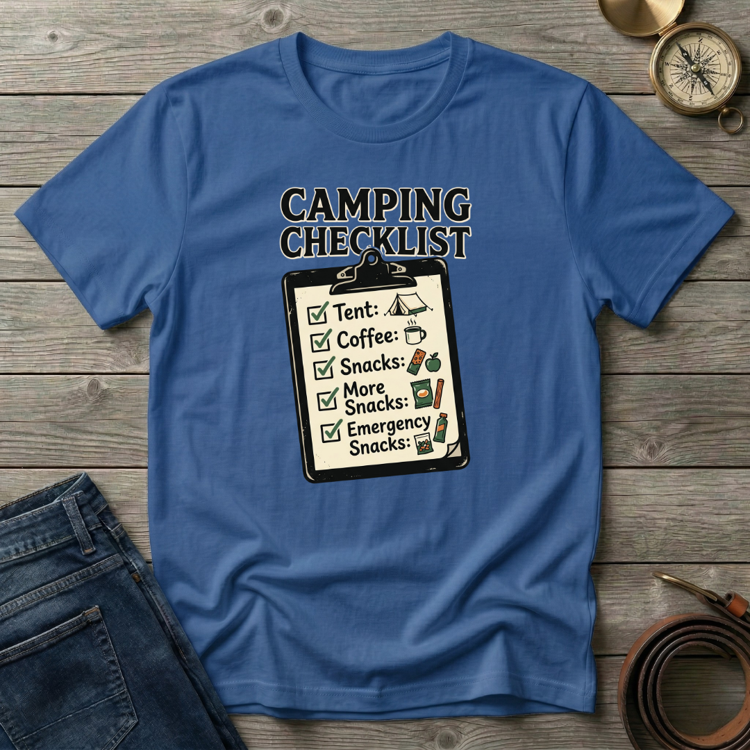 CAMPING CHECKLIST T-SHIRT
