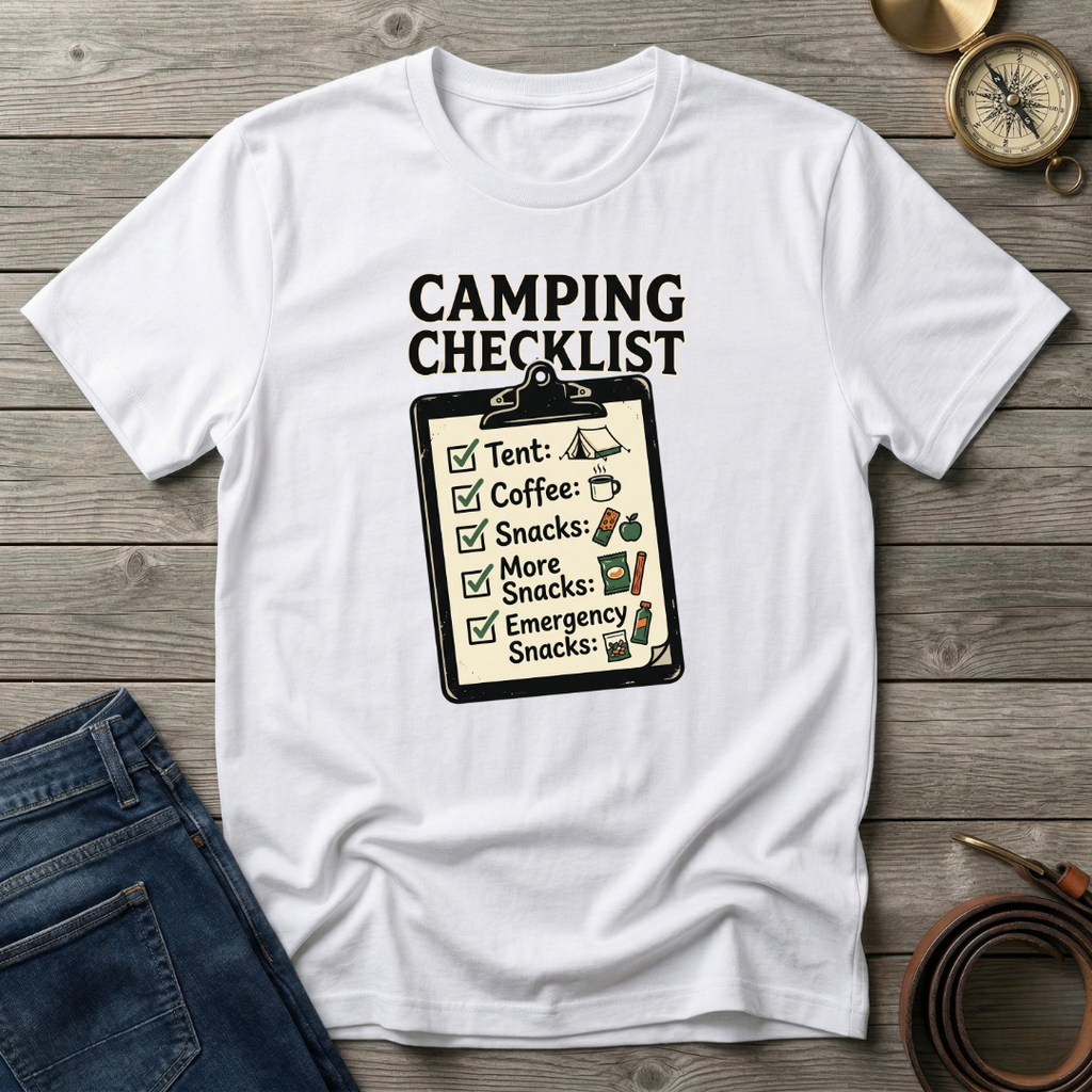 CAMPING CHECKLIST T-SHIRT