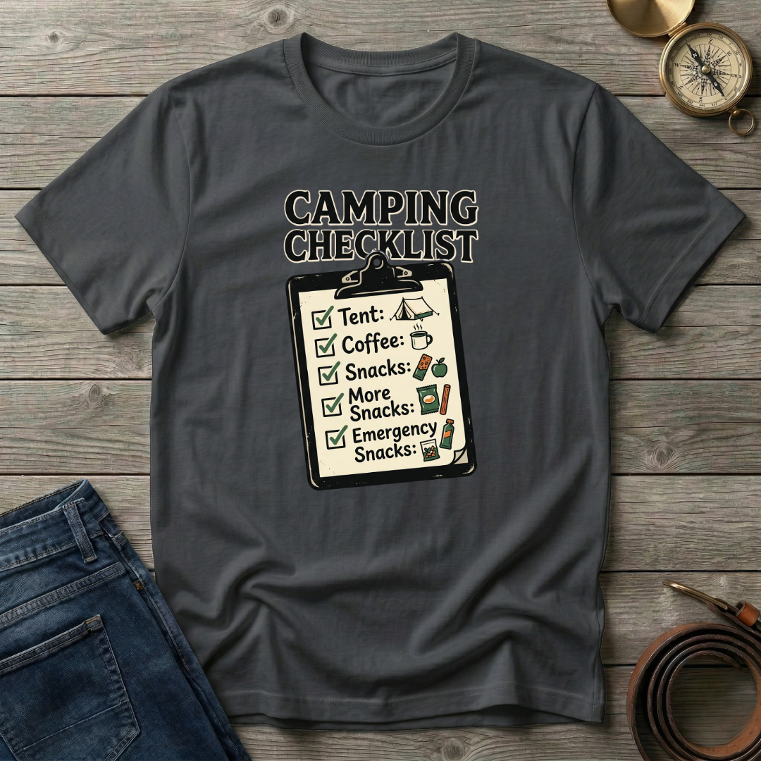 CAMPING CHECKLIST T-SHIRT