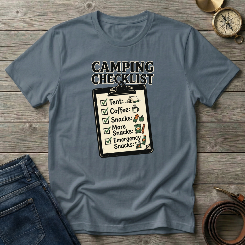 CAMPING CHECKLIST T-SHIRT