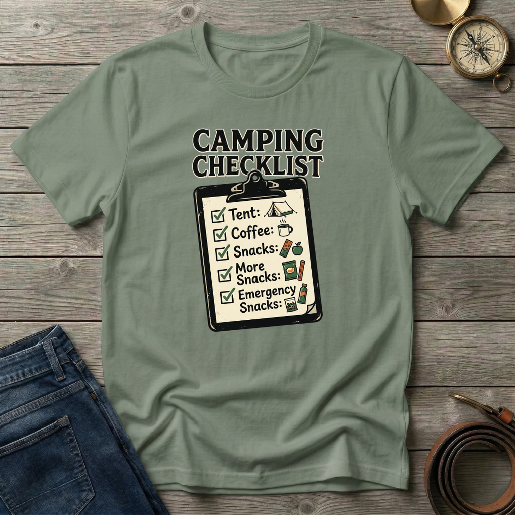 CAMPING CHECKLIST T-SHIRT