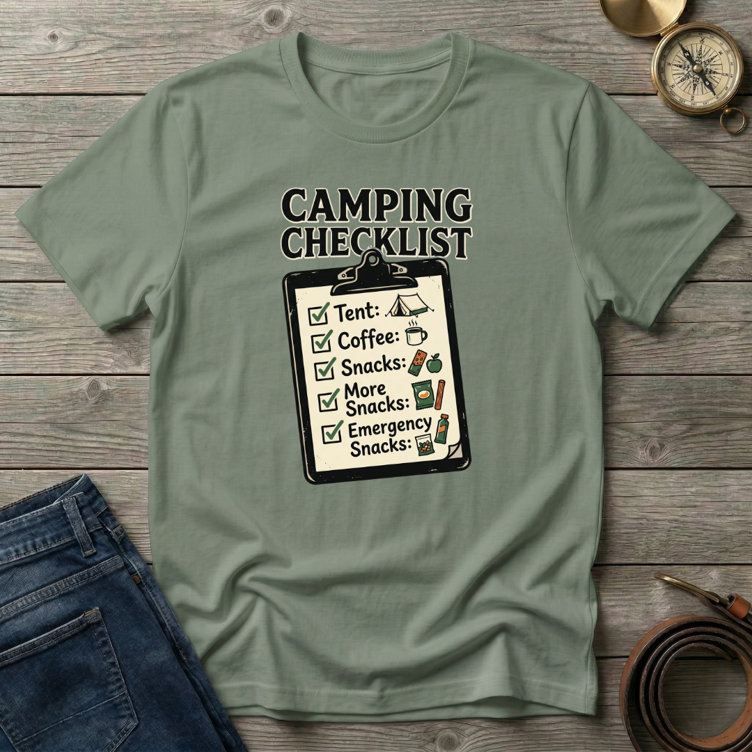 CAMPING CHECKLIST T-SHIRT