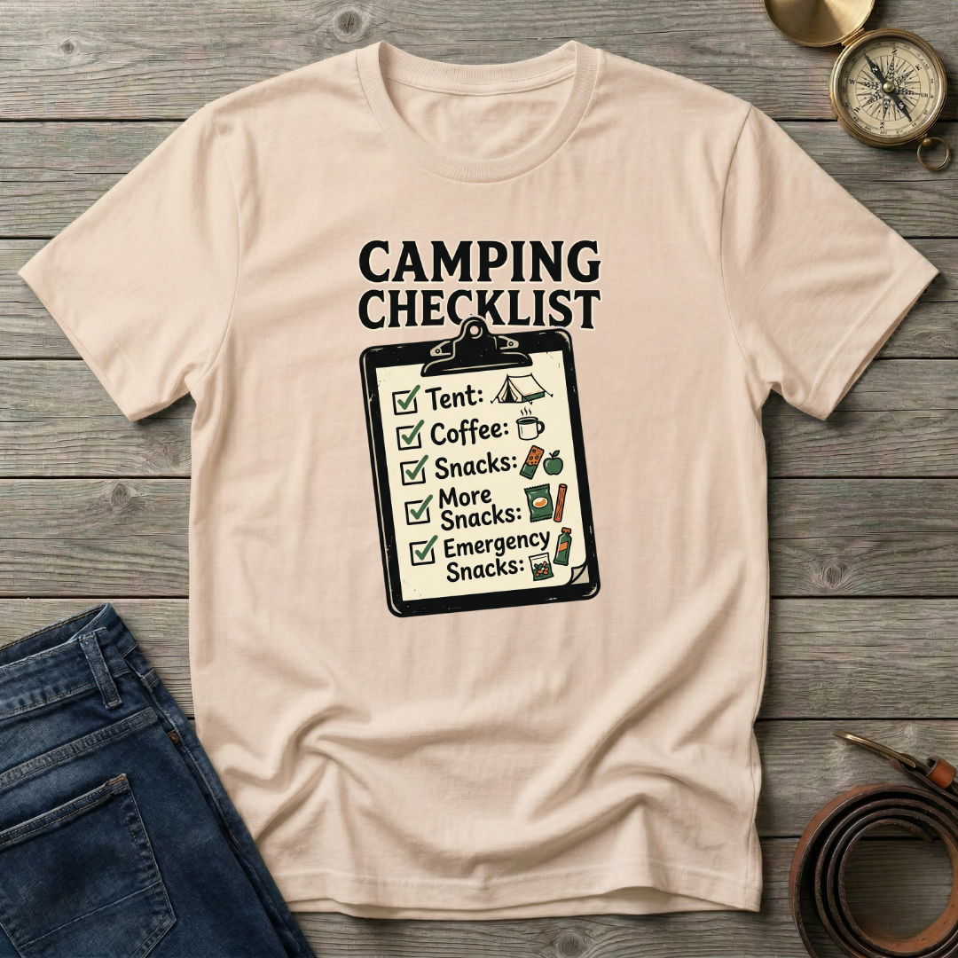 CAMPING CHECKLIST T-SHIRT