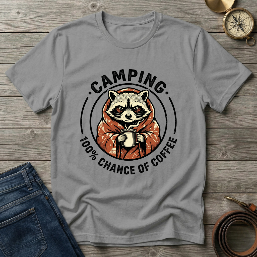 100% CHANCE OF COFFEE T-SHIRT
