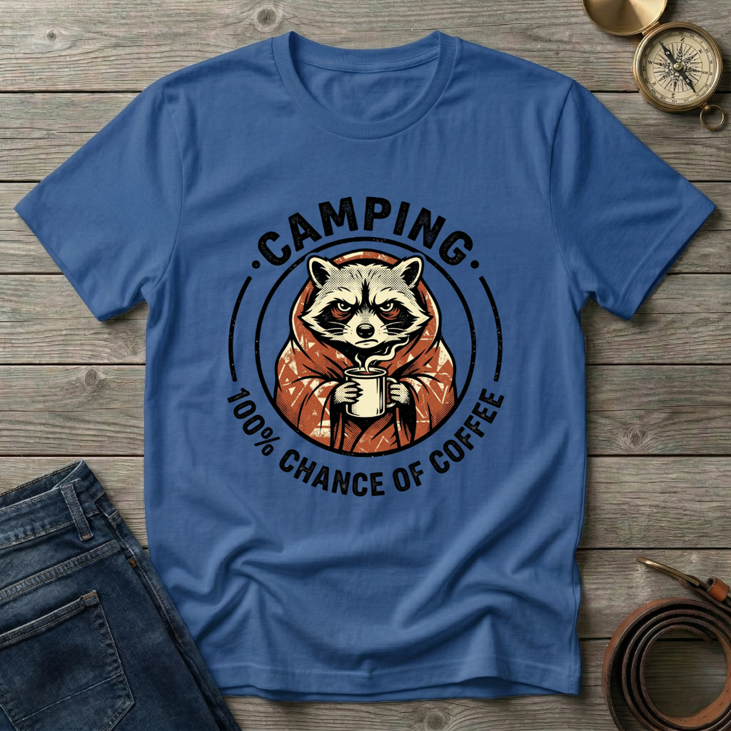 100% CHANCE OF COFFEE T-SHIRT