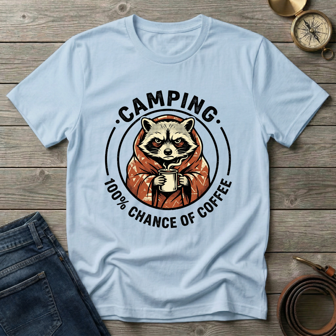 100% CHANCE OF COFFEE T-SHIRT