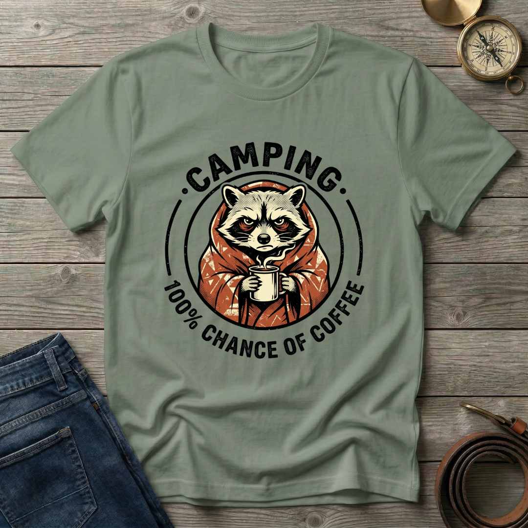 100% CHANCE OF COFFEE T-SHIRT