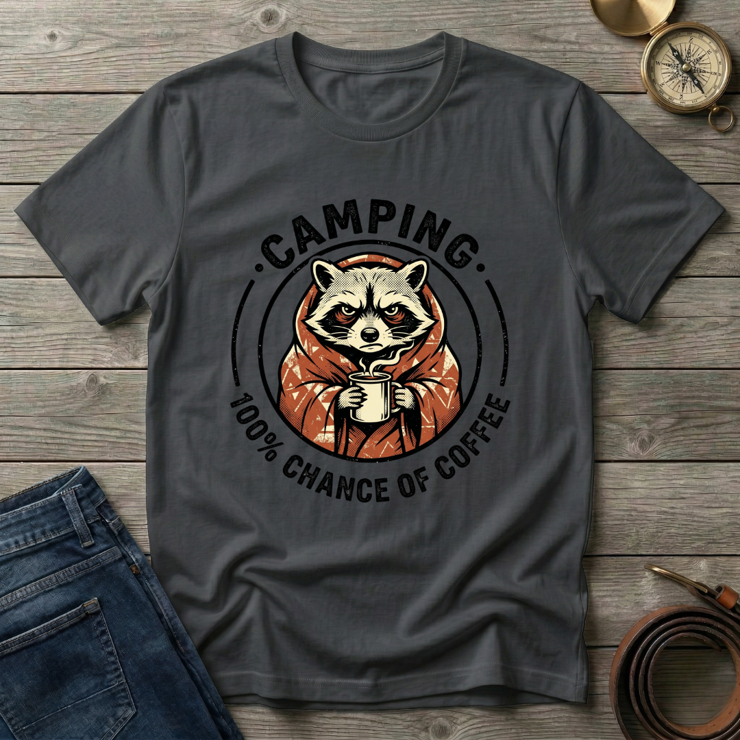 100% CHANCE OF COFFEE T-SHIRT