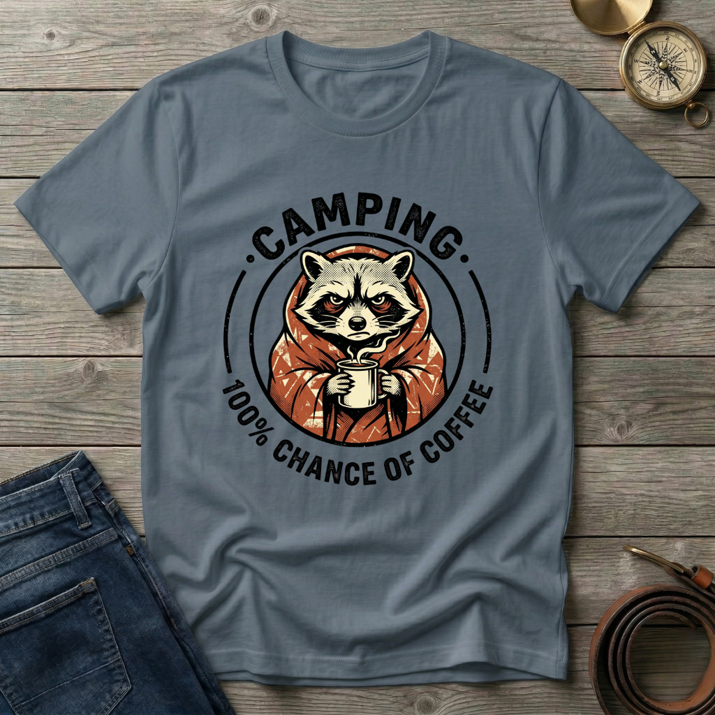 100% CHANCE OF COFFEE T-SHIRT