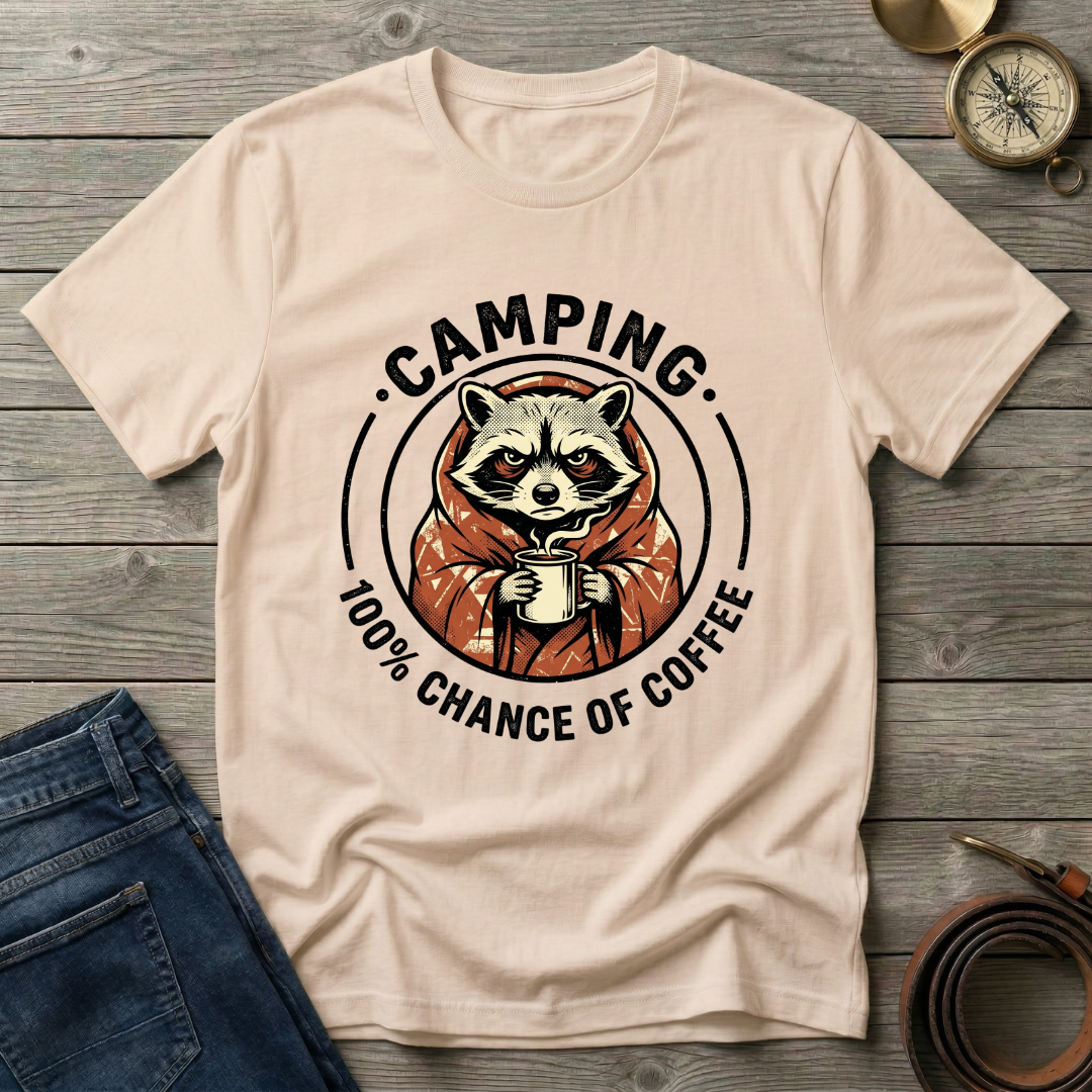100% CHANCE OF COFFEE T-SHIRT