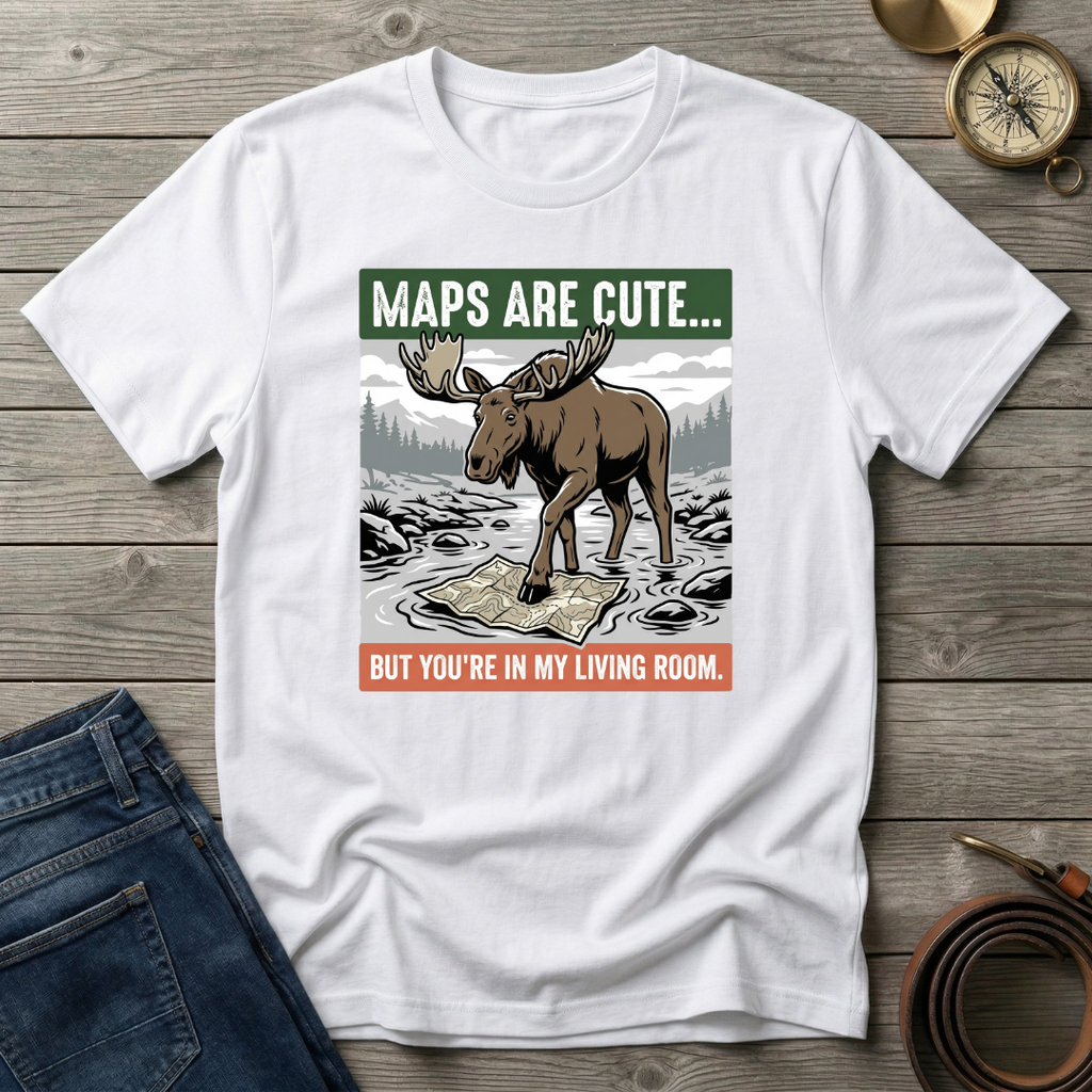 MAPS ARE CUTE T-SHIRT