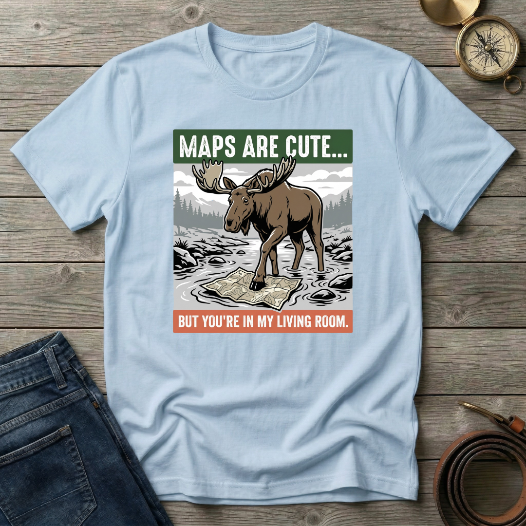 MAPS ARE CUTE T-SHIRT