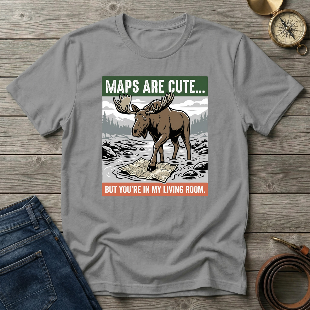 MAPS ARE CUTE T-SHIRT