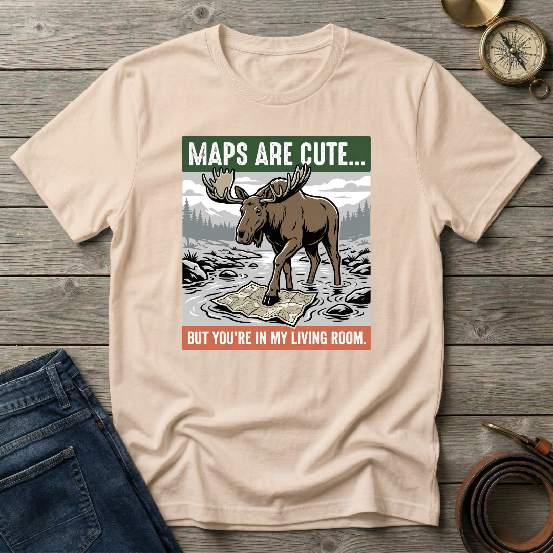 MAPS ARE CUTE T-SHIRT