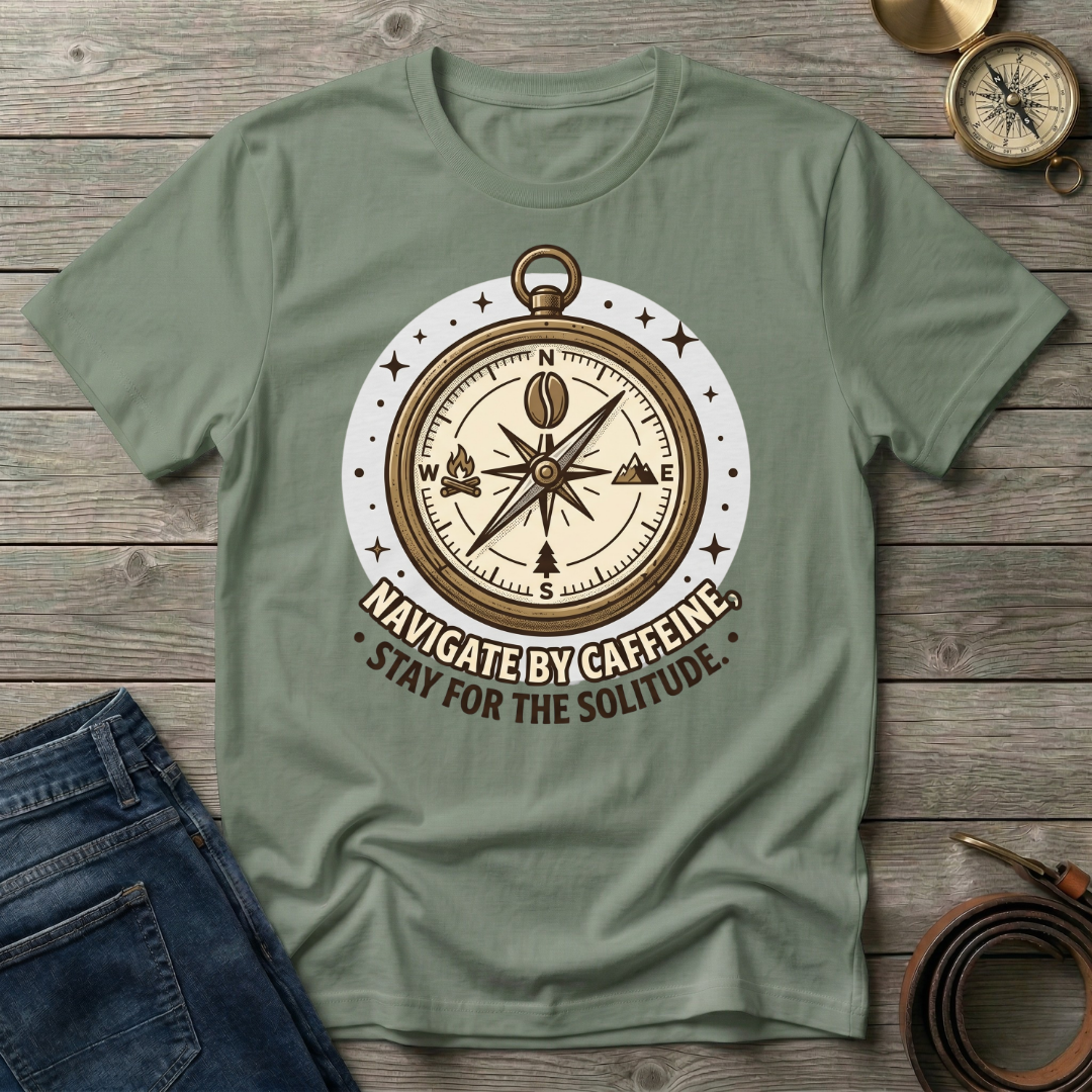 NAVIGATE BY CAFFINE T-SHIRT