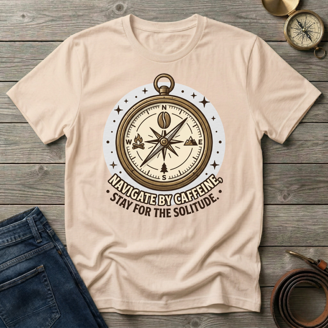 NAVIGATE BY CAFFINE T-SHIRT