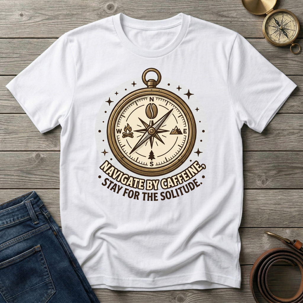 NAVIGATE BY CAFFINE T-SHIRT