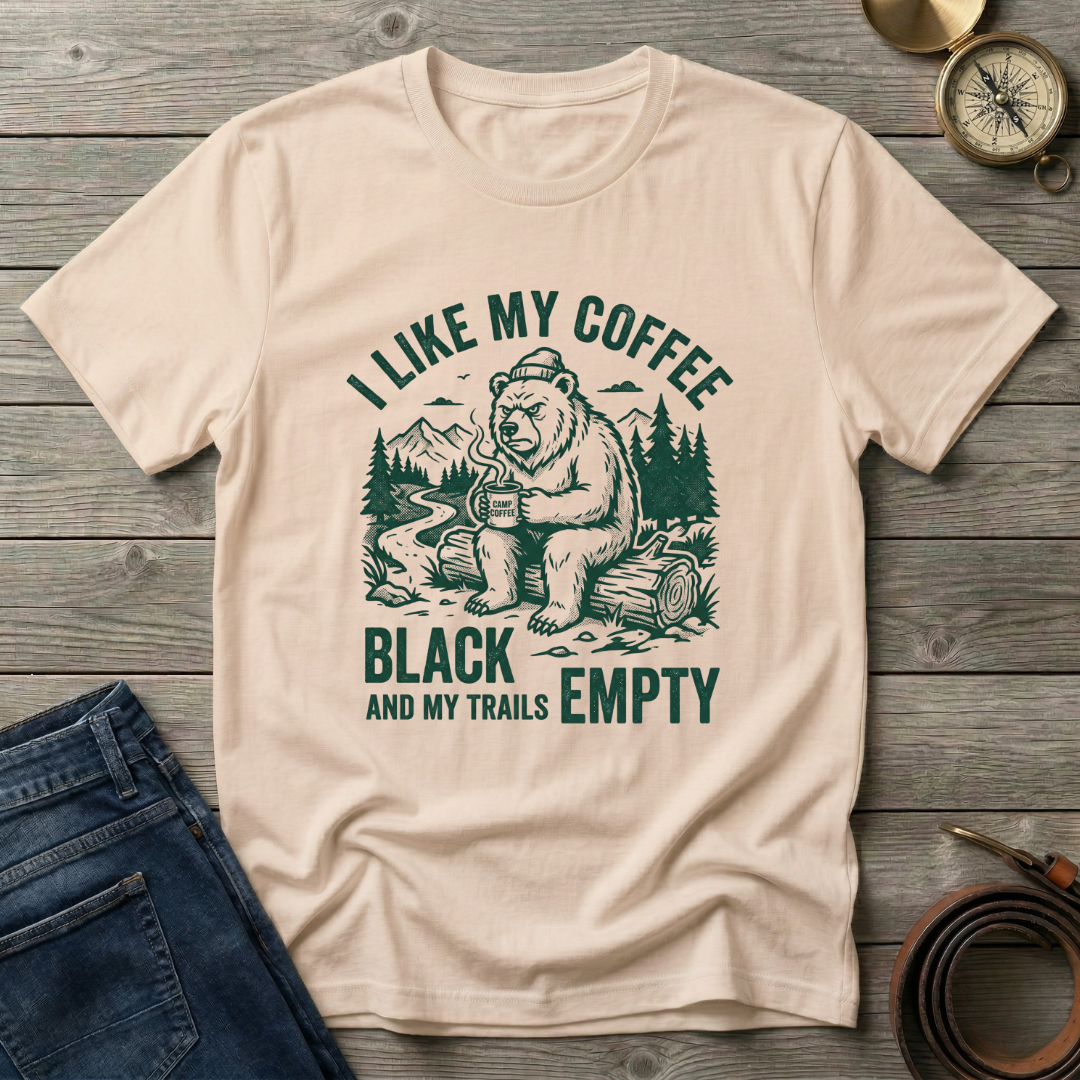 I LIKE MY COFFEE BLACK T-SHIRT
