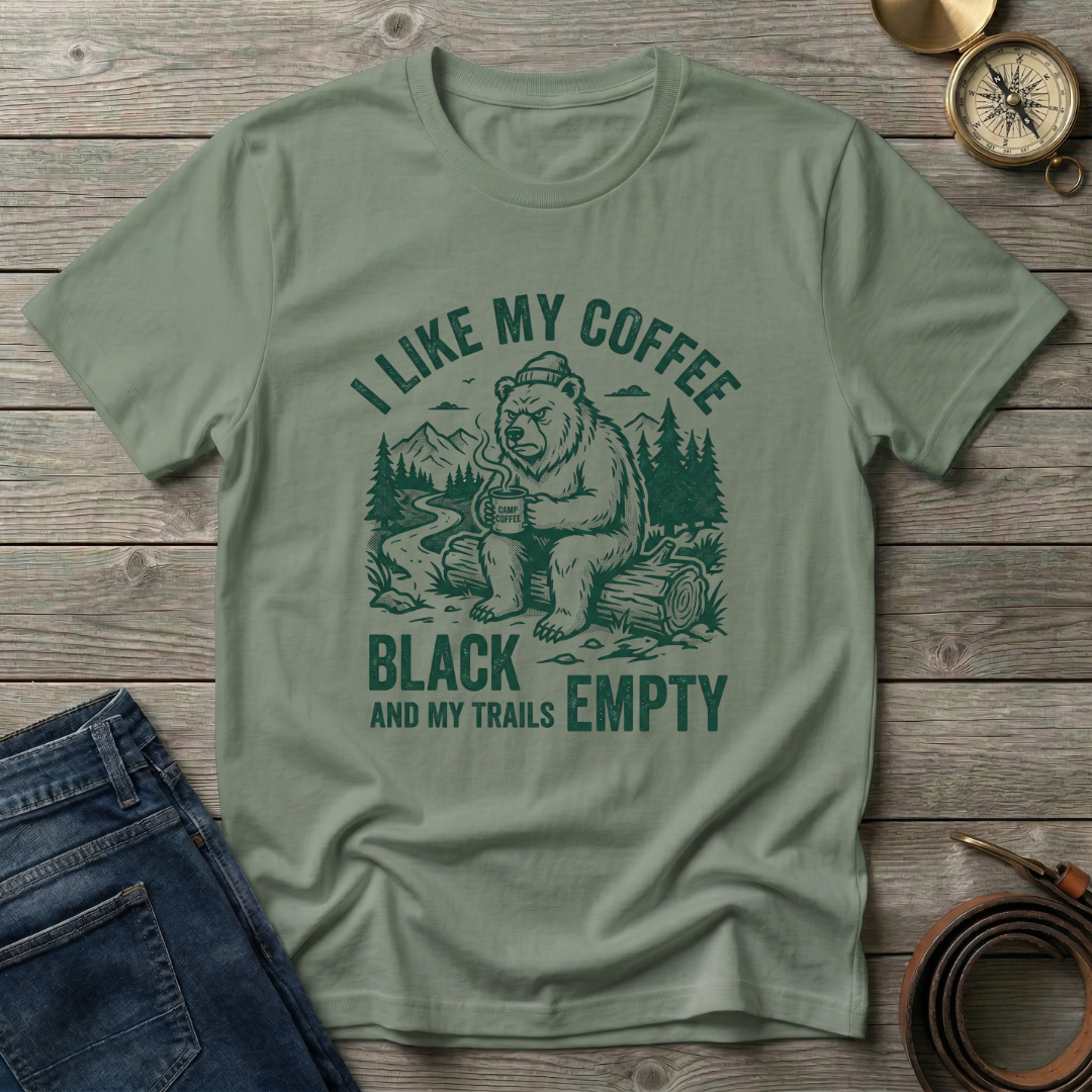 I LIKE MY COFFEE BLACK T-SHIRT