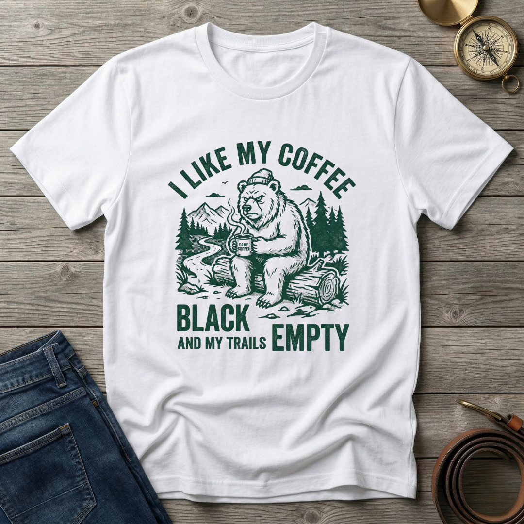 I LIKE MY COFFEE BLACK T-SHIRT