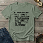HIKING RESUME T-SHIRT