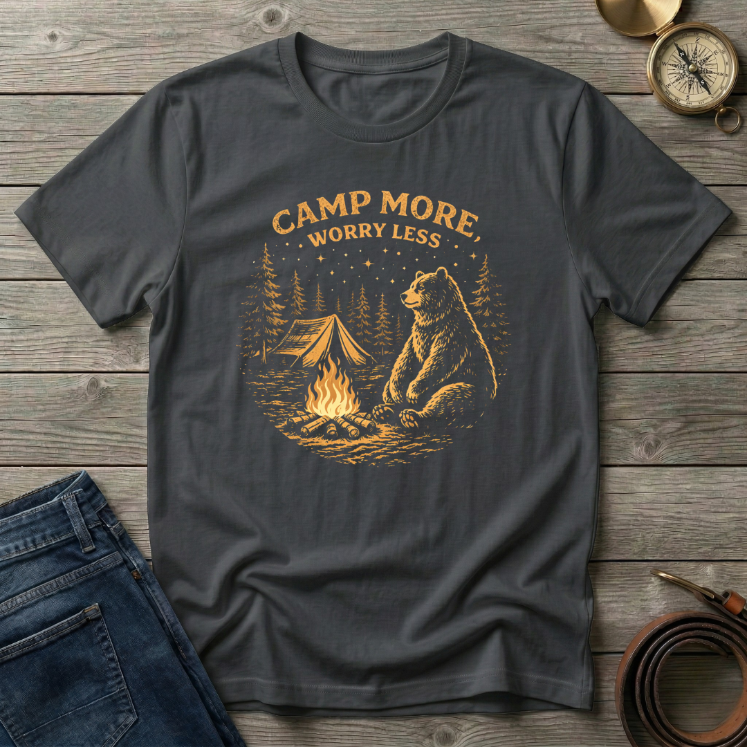 CAMP MORE WORRY LESS  T-SHIRT