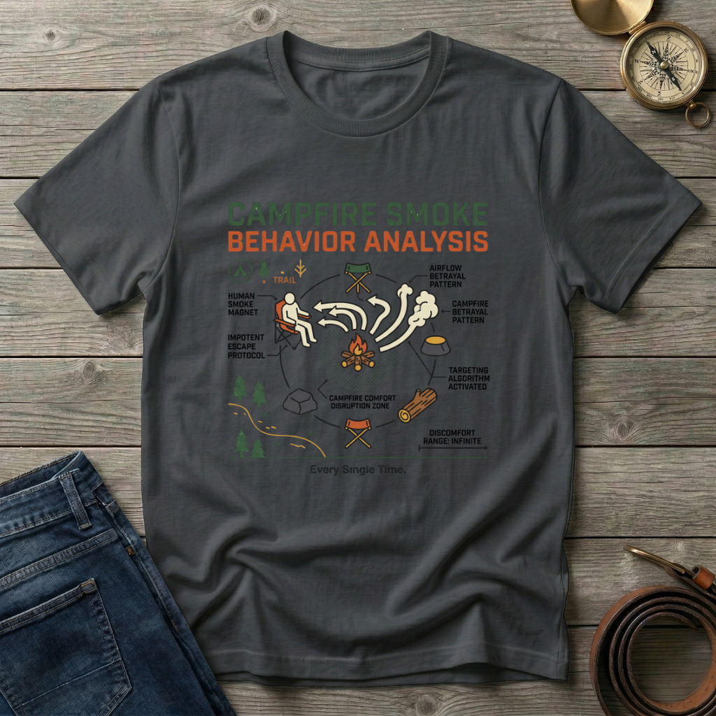 CAMPFIRE SMOKE BEHAVIOR ANALYSIS T-SHIRT