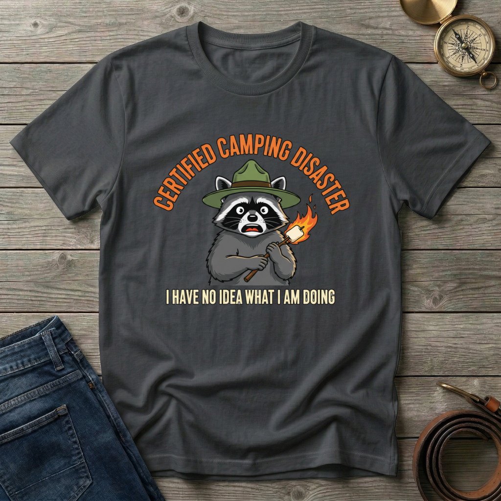 CERTIFIED CAMPING DISASTER T-SHIRT