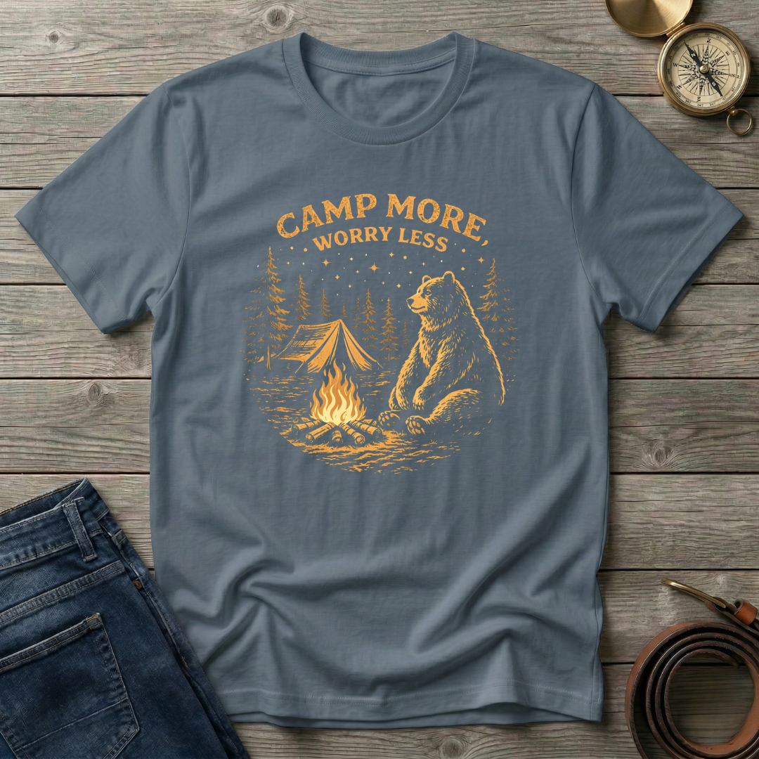 CAMP MORE WORRY LESS  T-SHIRT