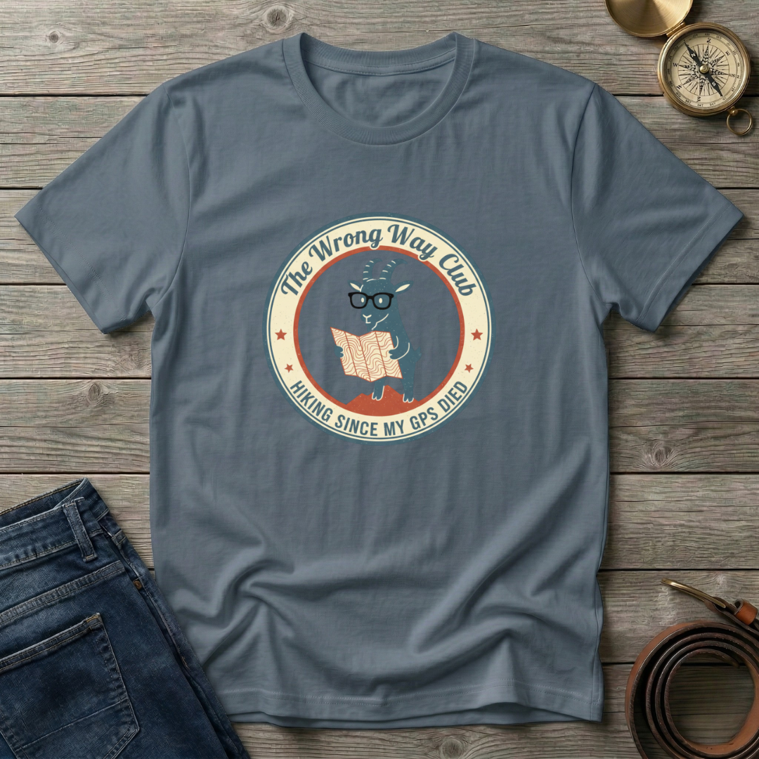 WRONG WAY HIKING CLUB  T-SHIRT