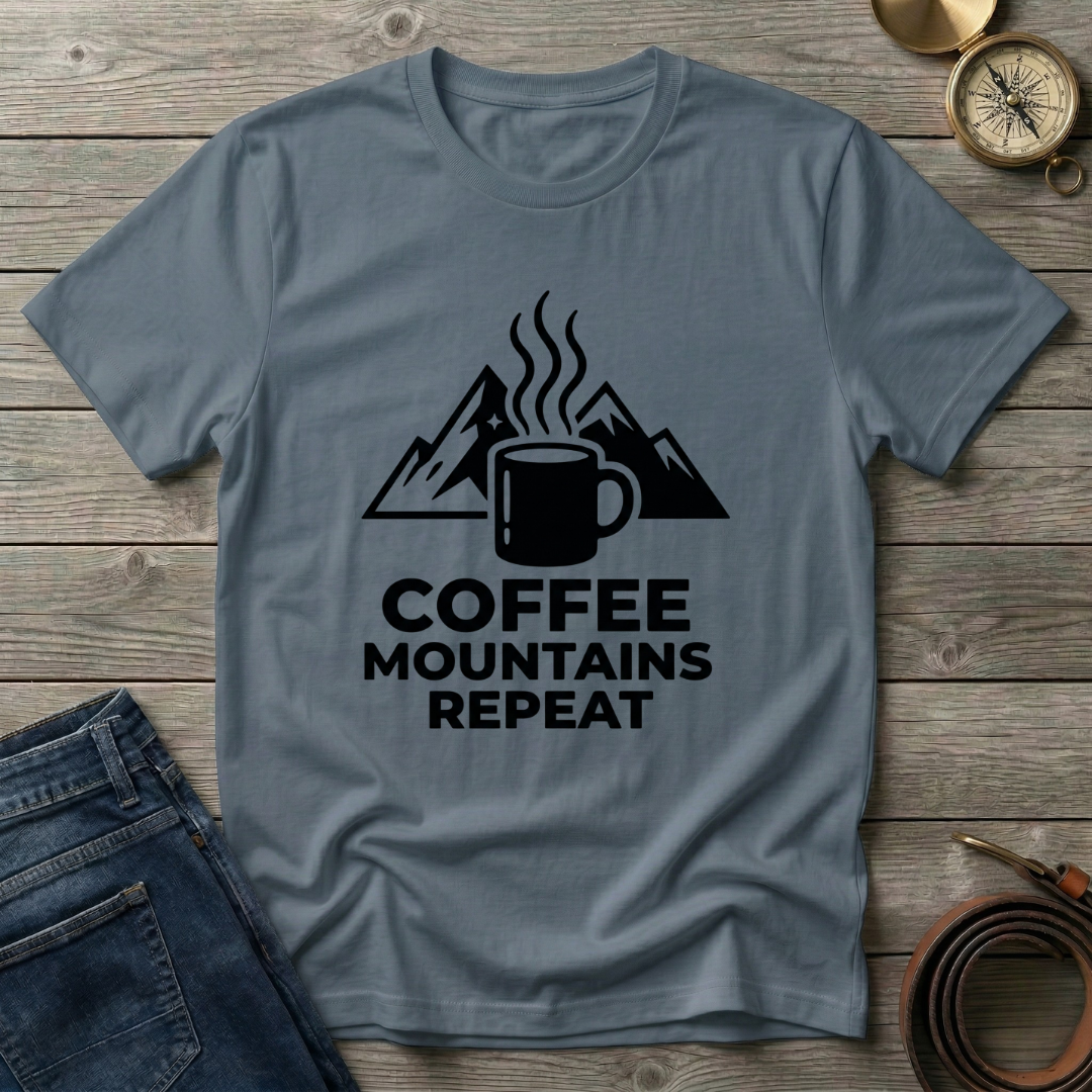 COFFEE MOUNTAINS REPEAT T-SHIRT