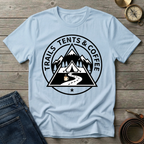 TRAILS TENTS AND COFFEE T-SHIRT