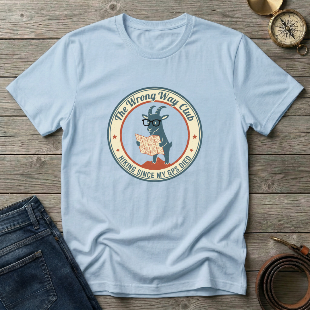 WRONG WAY HIKING CLUB  T-SHIRT