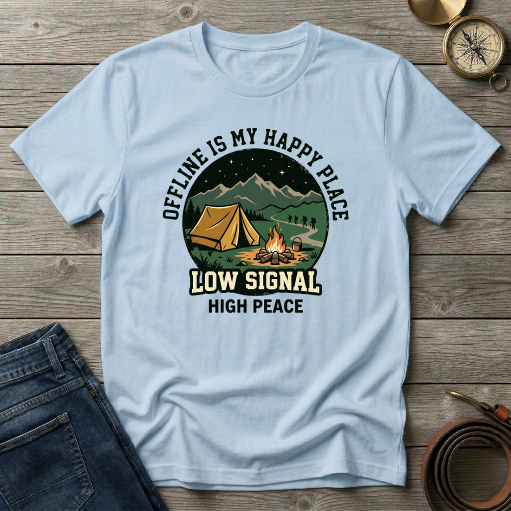 OFFLINE IS MY HAPPY PLACE T-SHIRT
