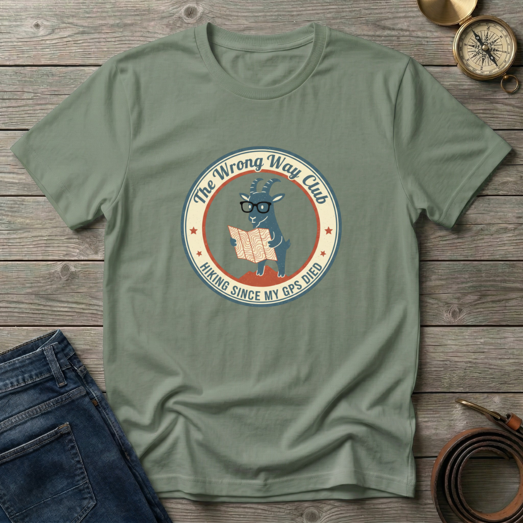 WRONG WAY HIKING CLUB  T-SHIRT