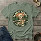 CAMPING BECAUSE SILENCE IS PRICELESS T-SHIRT