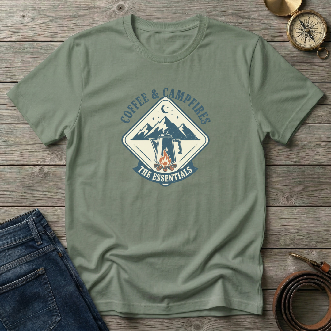 COFFEE AND CAMPFIRES T-SHIRT