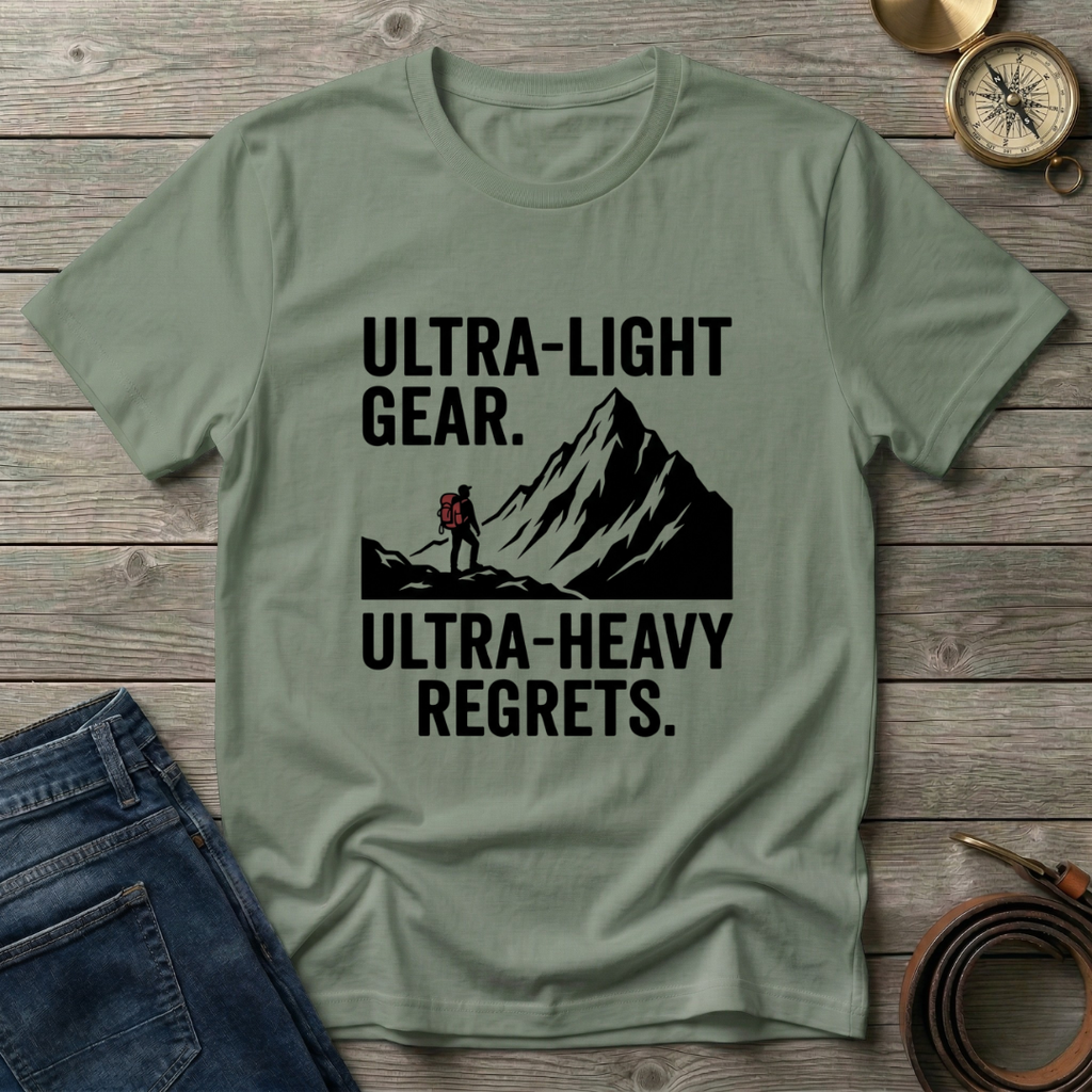 ULTRA LIGHT GEAR ULTRA HEAVY REGRETS T-SHIRT