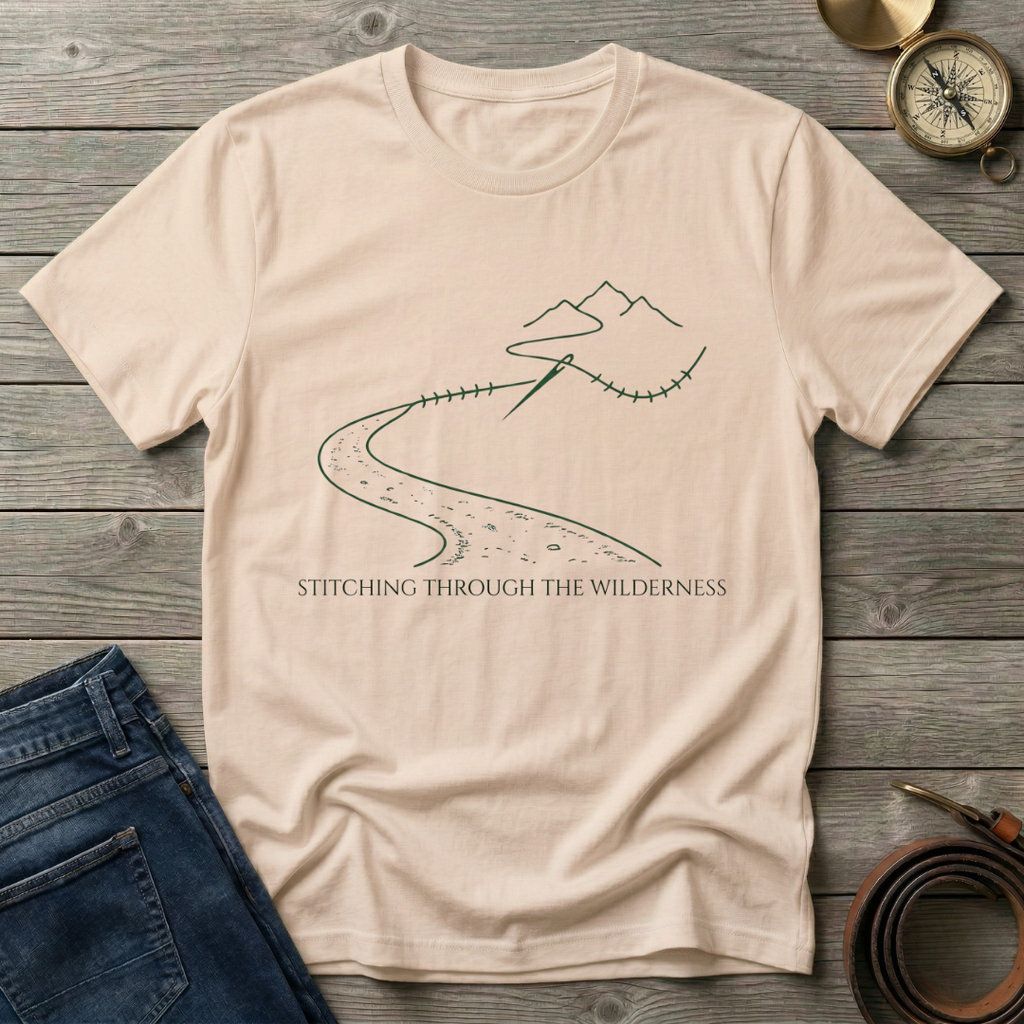 STICHING THROUGH THE WILDERNESS T-SHIRT