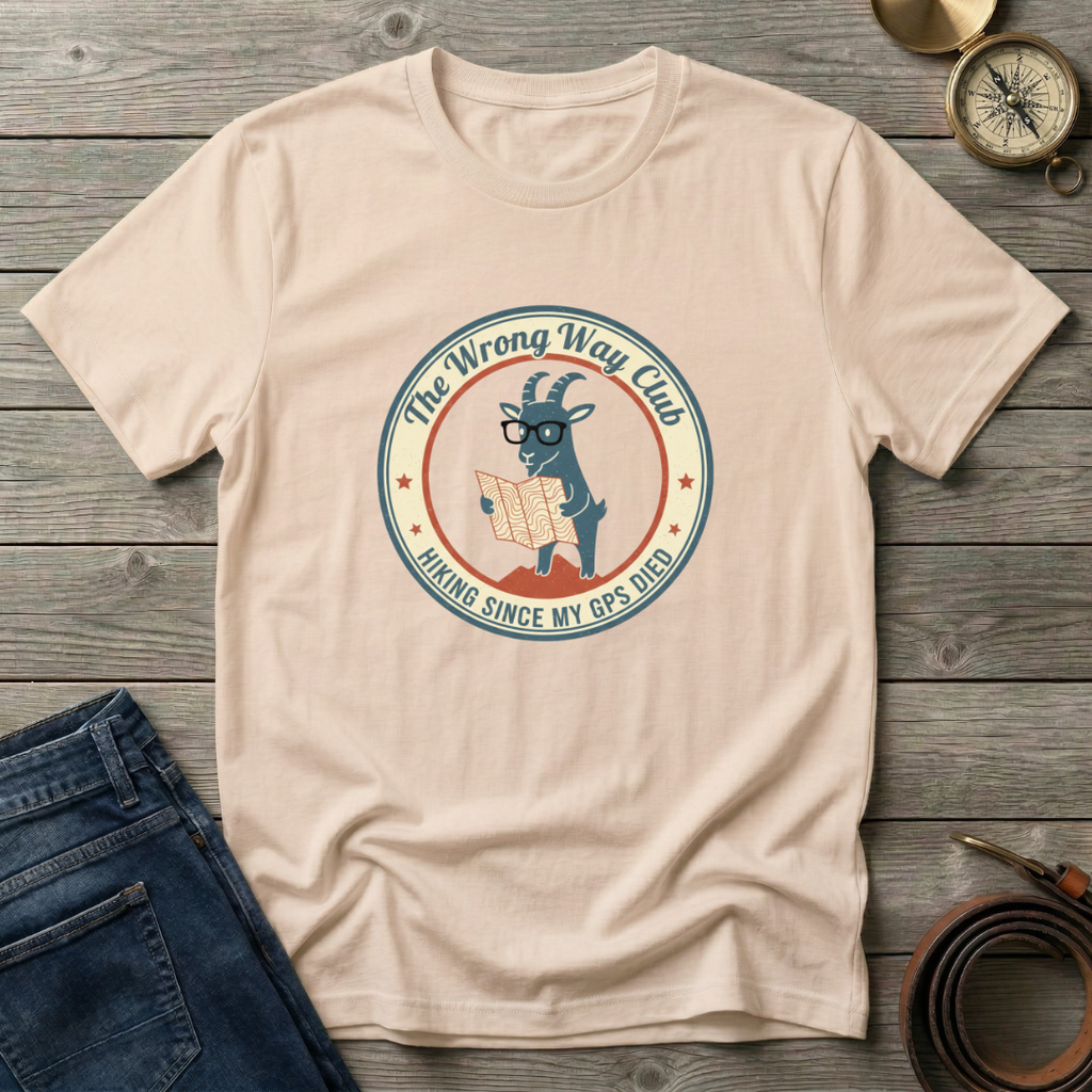 WRONG WAY HIKING CLUB  T-SHIRT