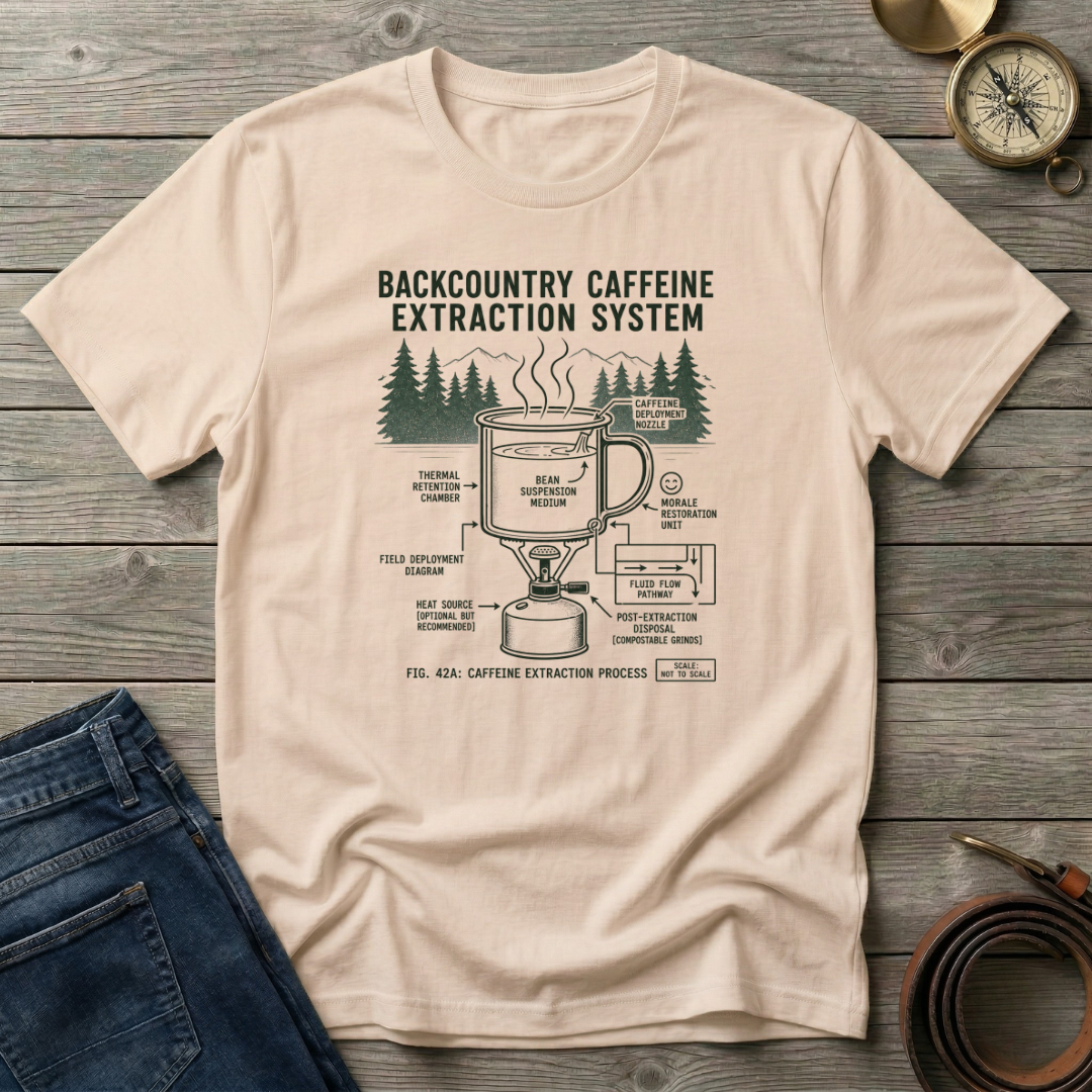 BACKCOUNTRY CAFFEINE EXTRACTION SYSTEM T-SHIRT