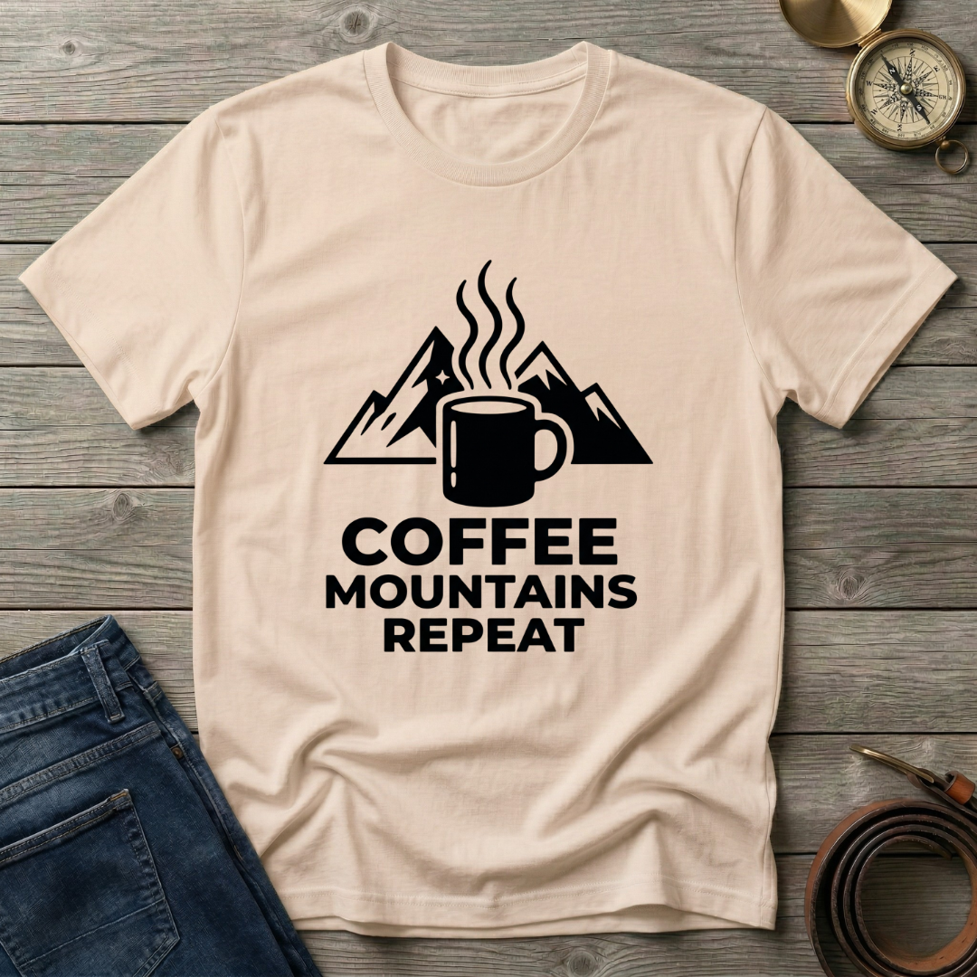 COFFEE MOUNTAINS REPEAT T-SHIRT